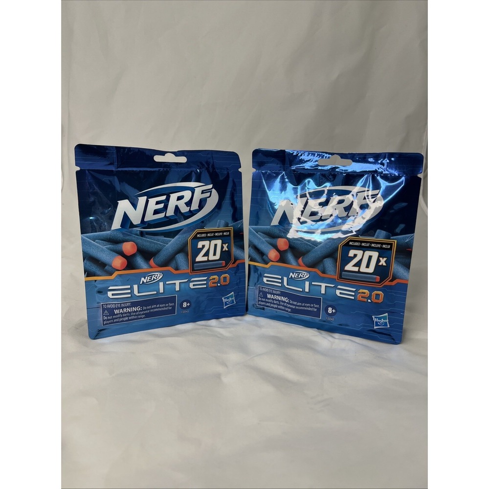 Nerf Elite 2.0 Dart Refill 20 Darts 2 Packs Compatible With All Nerf Blasters